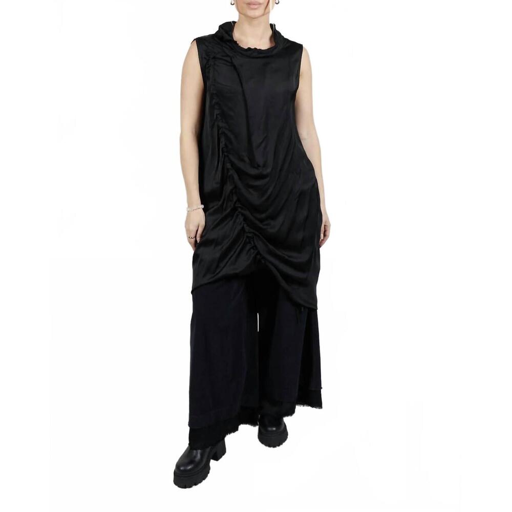NEW SANCTAMUERTE tunic dress in black